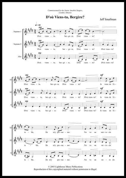 D'où Viens-tu, Bergère?